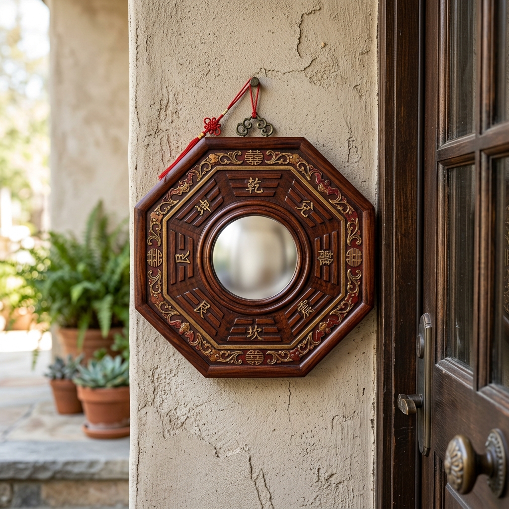 Traditional Bagua Mirror — Outdoor Vastu